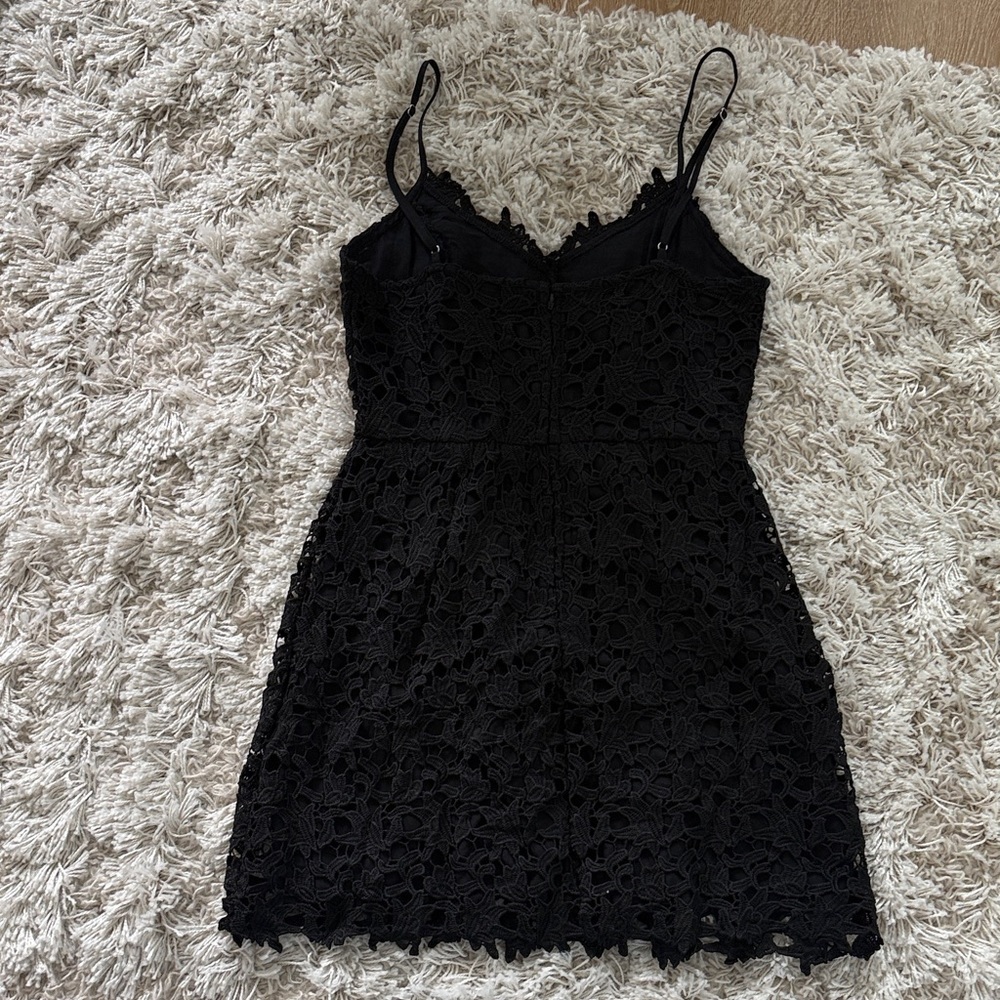 Blue Rain Black Lace Mini Dress - Picture 5 of 5